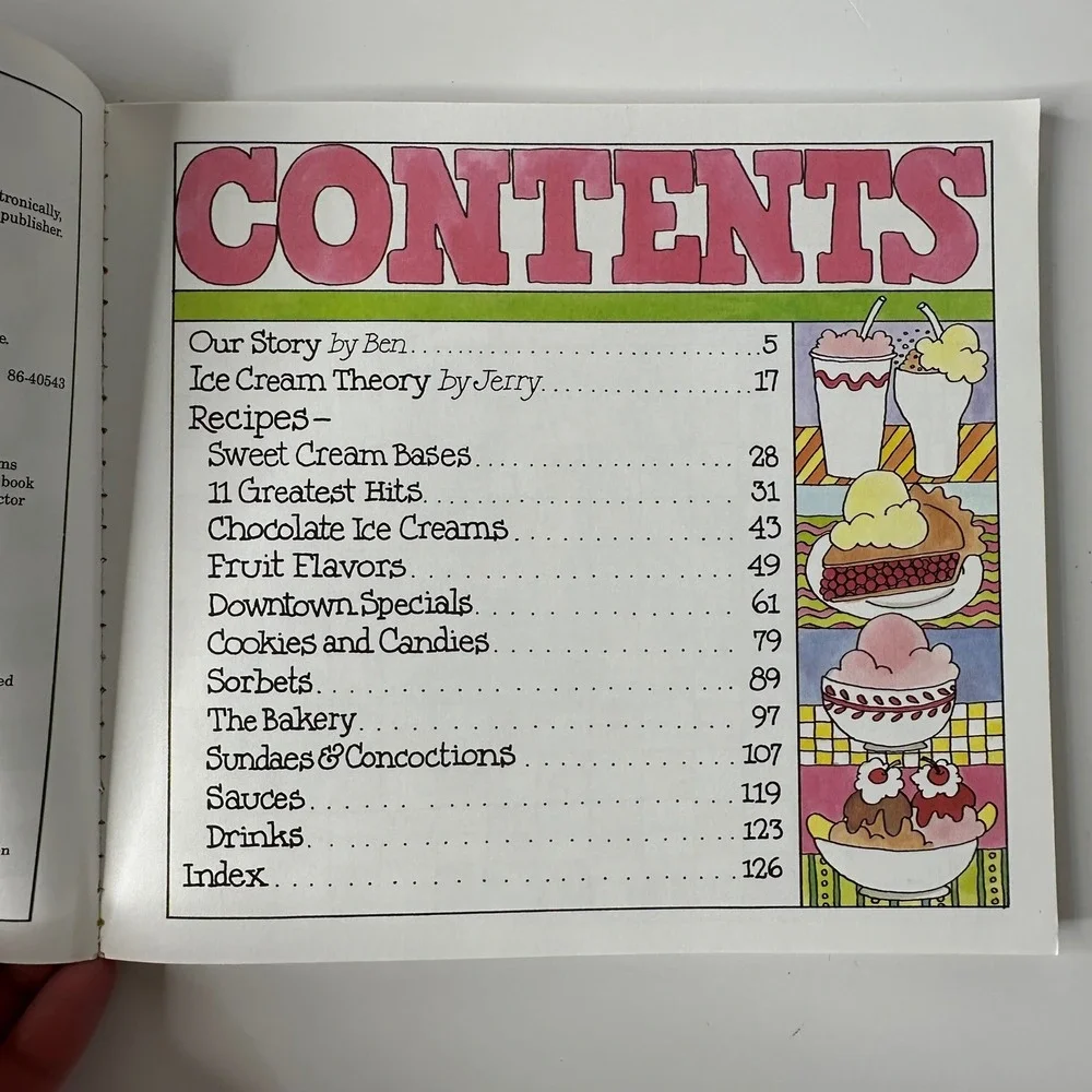 Ben & Jerrys Homemade Ice Cream Dessert Book Paperback Recipes Retro 80s